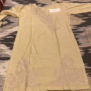 Light Green Embroidered Kurti